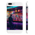Vibrant neon watercolor bar scene phone case for iPhone 7 & 8 Slim.