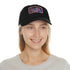 Mushroom Magic Trucker Hat in White with Light Brown Patch