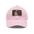 Galactic Princess Leia embroidered white baseball cap with light brown patch.