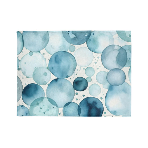 Soft blue eye pattern blanket for cozy restful nights.