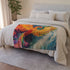 Phoenix Reborn in Waterfall of Color — Plush Fleece Throw Blanket — Product Detail View 6