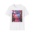 Charcoal cotton T-shirt featuring whimsical Hello Kitty in enchanting forest design