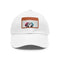 Dalmatian graphic white cotton baseball cap for dog lovers.