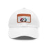 Dalmatian graphic white cotton baseball cap for dog lovers.