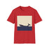 Charcoal cotton T-shirt with minimalist whale design evokes serenity and adventure