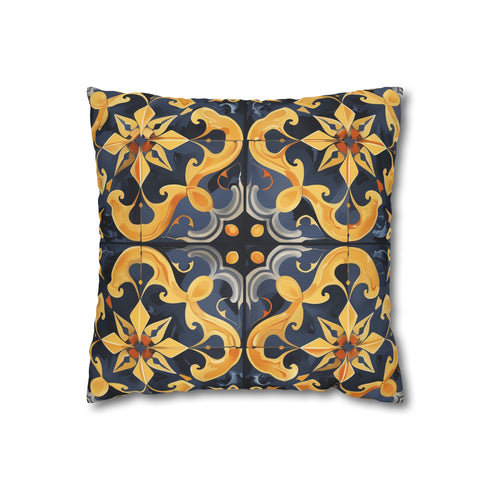 Artisan Tiles Print Pillowcase - High-quality and elegant bedroom decor with seamless pattern artistry.