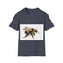 Charcoal watercolor bee tee Soft cotton Crew neck Summer fashion