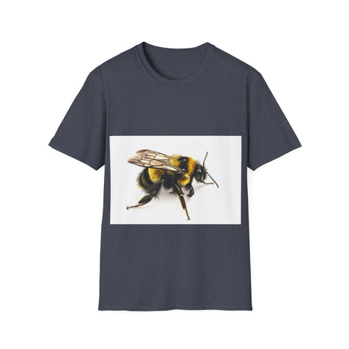 Bumblebee Beauty Watercolor Tee in Charcoal, Regular Fit Cotton T-Shirt
