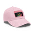 Vibrant Neon Watercolor Cap with Light Brown Patch, Unisex Cotton Hat