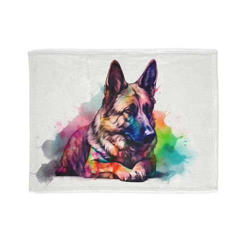 German Shepherd Strength Blanket with regal design in 30'' x 40'' size