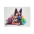 German Shepherd Strength Blanket with regal design in 30'' x 40'' size