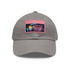 Neon watercolor splash baseball cap with white light brown patch.