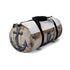 Nautical-themed blue anchor and rope duffel bag for weekend getaways.