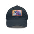 Watercolor unicorn hat with light brown patch, rectangle shape.
