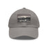 White cotton Aston Martin DB5 baseball cap with light brown patch.