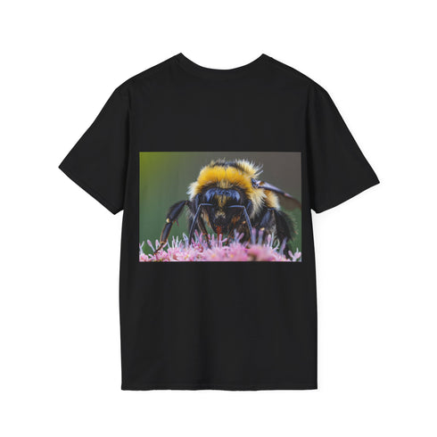 Vibrant bumblebee watercolor tee, charcoal, regular fit, nature-inspired summer pick.