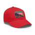 Miami Sunset Horizon Baseball Cap in White with Light Brown Patch