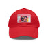 Neon Dreams Hugh Jackman watercolor baseball cap, white/light brown rectangle.
