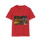 Midnight Sky Garden Blooming Stars Graphic Unisex Softstyle T-Shirt - View 2 | Prints With Passion