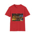 Midnight Sky Garden Blooming Stars Graphic Unisex Softstyle T-Shirt - View 2 | Prints With Passion