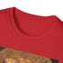 Cobra painting t-shirt in Charcoal cotton, mesmerizing serpent gaze allure.