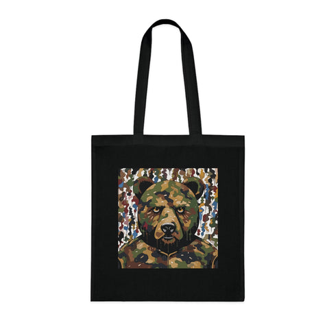 Bape Blooms Murakami Tote Bag in Black Cotton Blend Camo.
