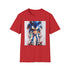 Sonic watercolor t-shirt in charcoal with vibrant dynamic pose regular fit
