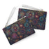 Fireworks Fiesta clutch bag with vibrant all-over print design made in USA.