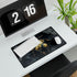 Golden Beetle Crawling on Obsidian Floor Gaming XXL Extended Desk Mat