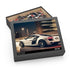 Audi R8 high-speed jigsaw puzzle with vibrant colors and intricate details.
