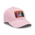 Neon watercolor Ronaldo cap in white with light brown patch.