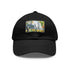 Central Park watercolor baseball cap with white patch, rectangle shape.