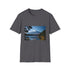 Sacred Mountain Charcoal T-Shirt with Mount Fuji Snowy Peak Design