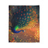 Ghost Peacock in Pixel Forest — Plush Fleece Throw Blanket — Product Detail View 7