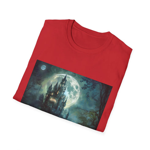Moonlit Citadel Enchanted Forest Graphic Unisex Softstyle T-Shirt