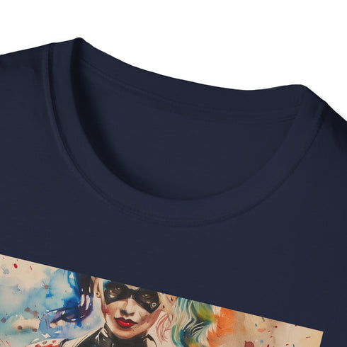 Charcoal Harley Quinn T-shirt with playful graphic and comfy cotton fabric