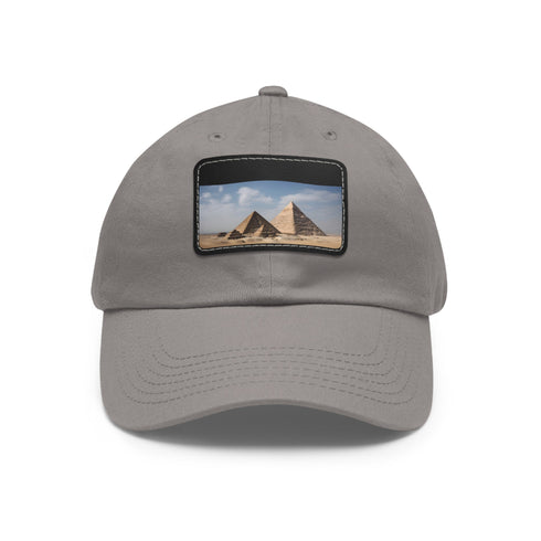 Giza Glory Baseball Cap in White with Light Brown Patch