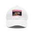 Neon Trex Watercolor Baseball Cap White/Light Brown Rectangle Unisex Hat