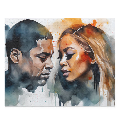 JayZ Beyoncé Watercolor Puzzle | Puzzle | Back-to-School, Fall Picks, Games, Holiday Picks, Home & Living, Puzzles, TikTok, Valentine's Day, Valentine's Day Picks | Prints with Passion