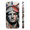 Abstract Americana Line Art Flag phone case - High-quality, versatile, and stylish patriotic phone accessory perfect for all seasons. Makes a great gift. Visit our shop for more unique designs.