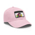 McConaughey neon dreams cap with light brown rectangle patch.