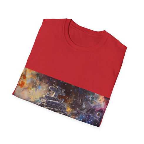 Galactic Empire Star Destroyer Tee in Charcoal, size S. Cotton DTG Summer Pick.