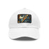 Fractal Fusion Baseball Cap in White with Light Brown Patch