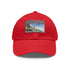 Amalfi Coast Dreams Baseball Cap, White with light brown patch.