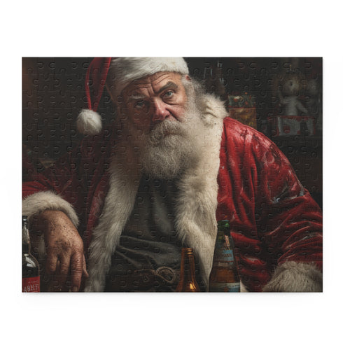 Spooky Cave Bad Santa jigsaw puzzle, perfect for Halloween game night