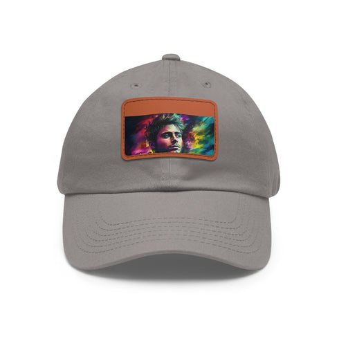 Neon Dreams Zac Efron Watercolor Baseball Cap White Rectangle Variant.