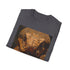Serpents Embrace: Cobra Painting T-Shirt, Charcoal Cotton, Unisex, Regular Fit