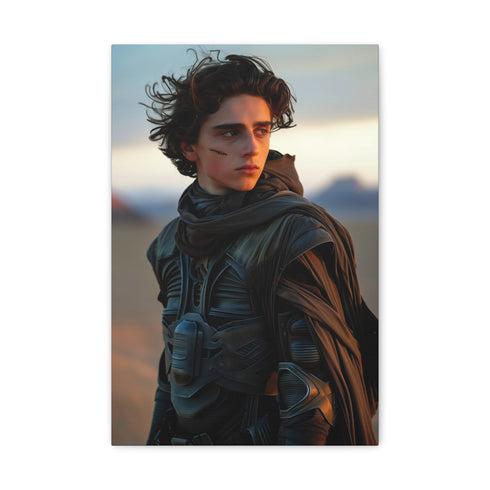 Timothée Chalamet as Paul Atreides Canvas Print: Sci-Fi Wall Decor