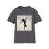 Dancer silhouette T-shirt in Charcoal, DTG printed harmony theme.
