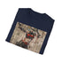Harley Quinn themed charcoal T-shirt with iconic Gotham villainess design.